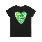 Dance Yourself Happy (Back) - Womens Chloe V-Neck Tee